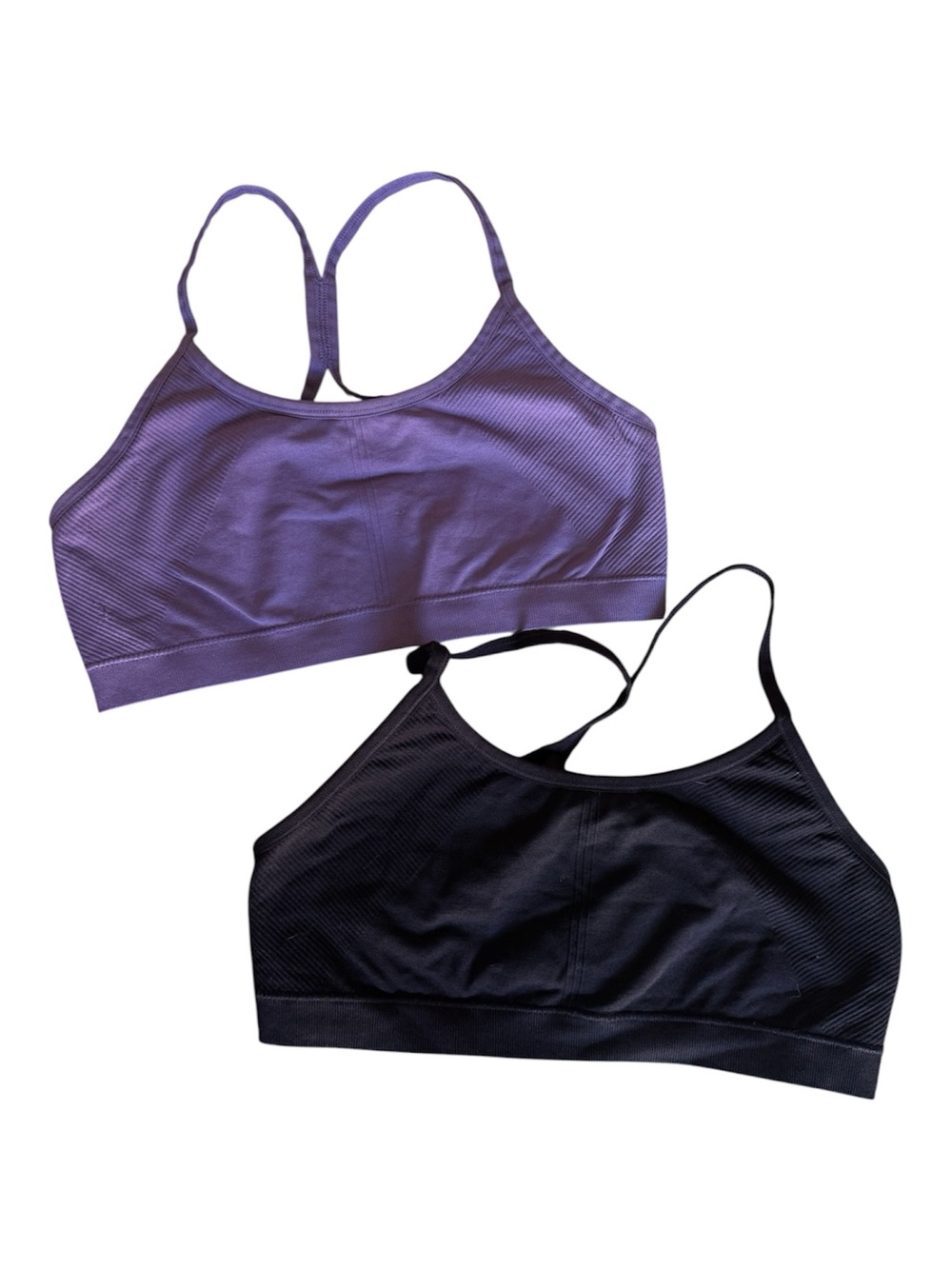 Seamless Racerback Bralette - Purple & Black